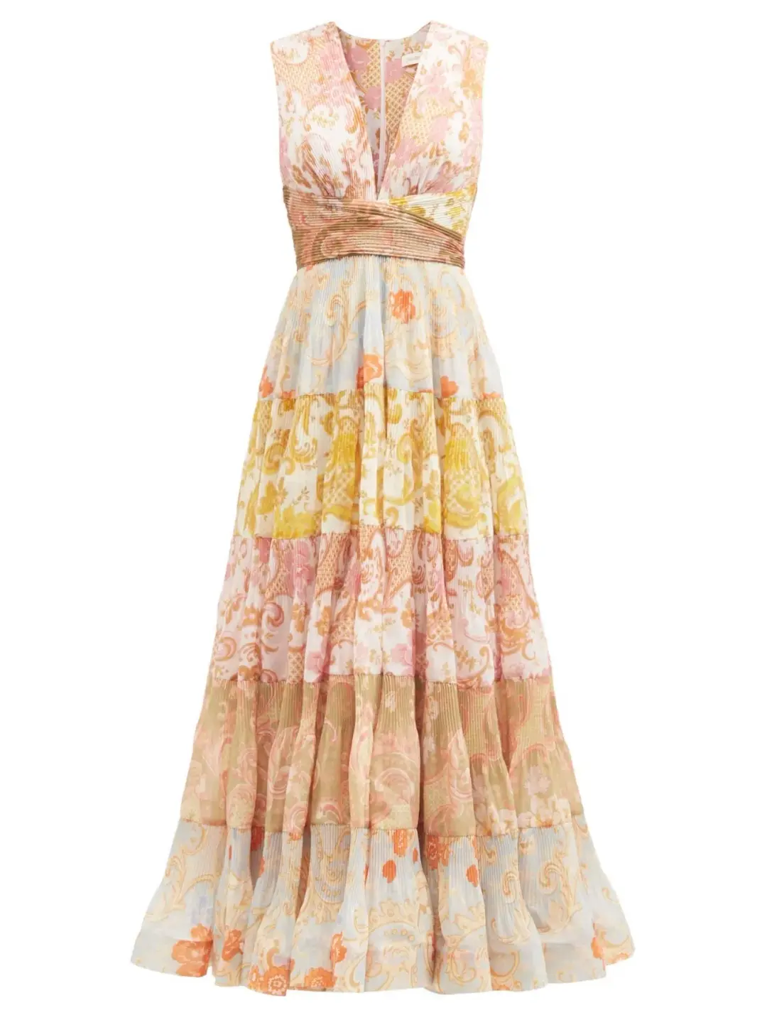 Zimmermann Postcard Pleated Midi Dress for rent on The Volte - main image
