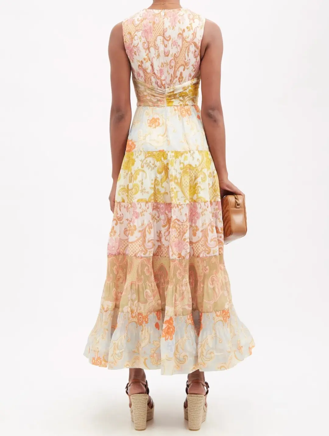 Zimmermann Postcard Pleated Midi Dress for rent on The Volte - main image