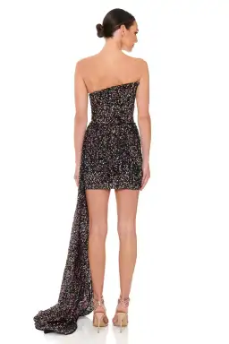 Eliya The Label Kamilla Sequin Mini Black Size AU 10 for rent on The Volte - image 3
