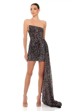 Eliya The Label Kamilla Sequin Mini Black Size AU 10 for rent on The Volte - image 2