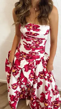 AJE Behold Maxi Dress Red Floral Size AU 16 for rent on The Volte - image 4