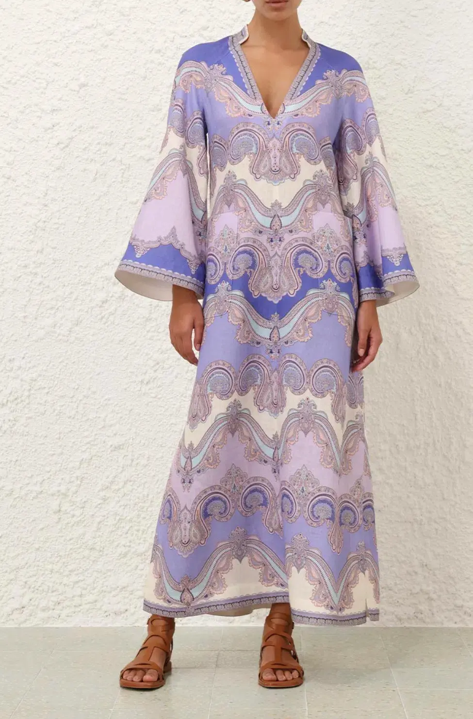Zimmermann Maxine Midi Dress Purple Size 4 / AU 16 for rent on The Volte - main image
