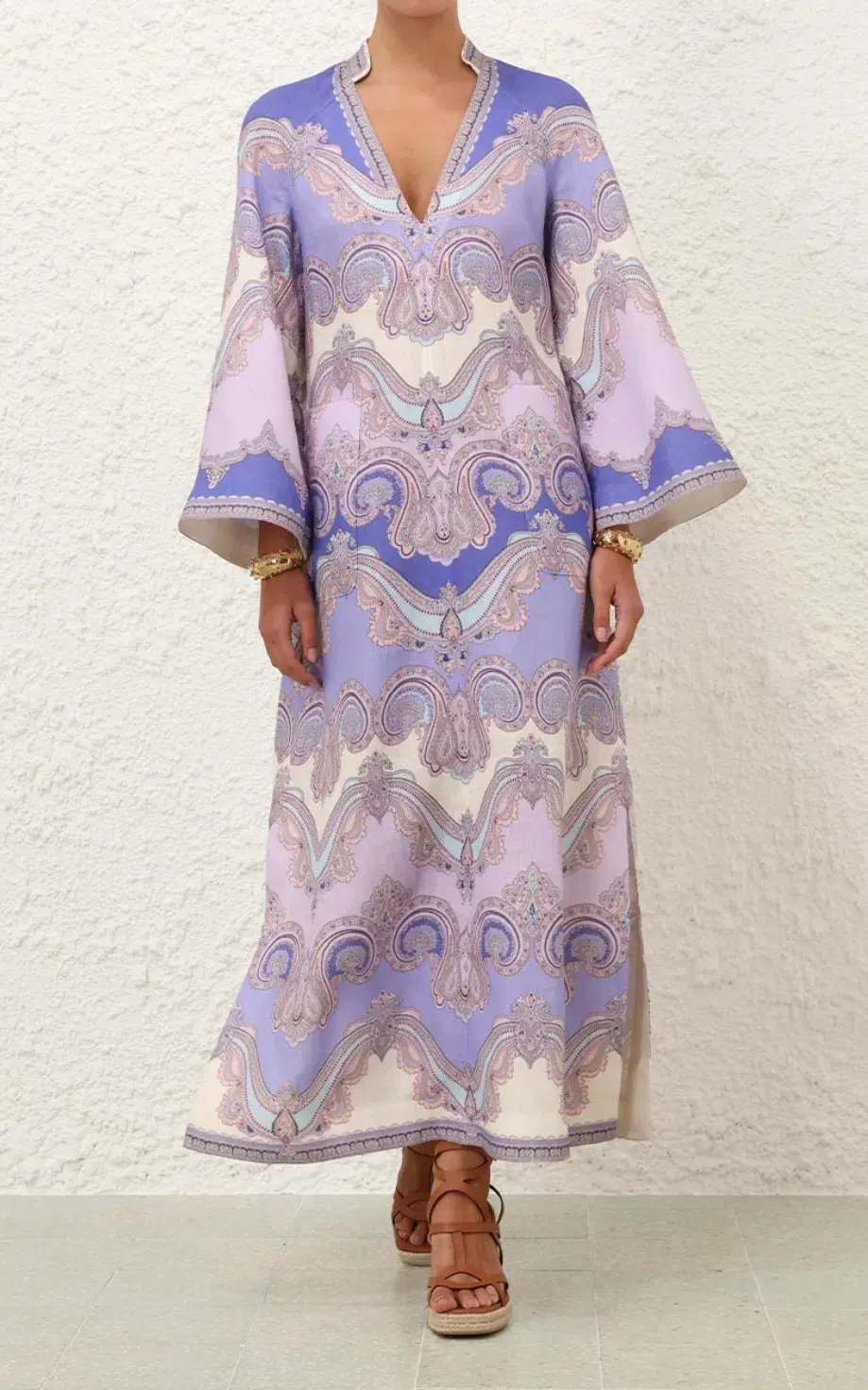 Zimmermann Maxine Midi Dress Purple Size 4 / AU 16 for rent on The Volte - main image