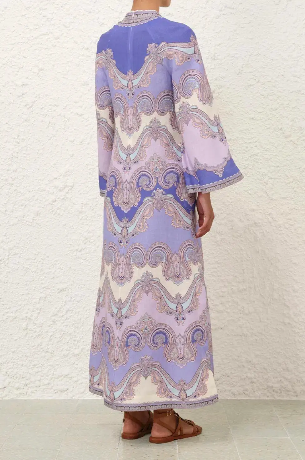 Zimmermann Maxine Midi Dress Purple Size 4 / AU 16 for rent on The Volte - main image