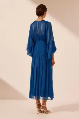 Shona Joy Dress Maya Ruched Panelled Midi Size 14 for rent on The Volte - image 3