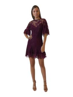 Talulah Blind Love Mini Dress Burgundy Size 6 for rent on The Volte - image 2