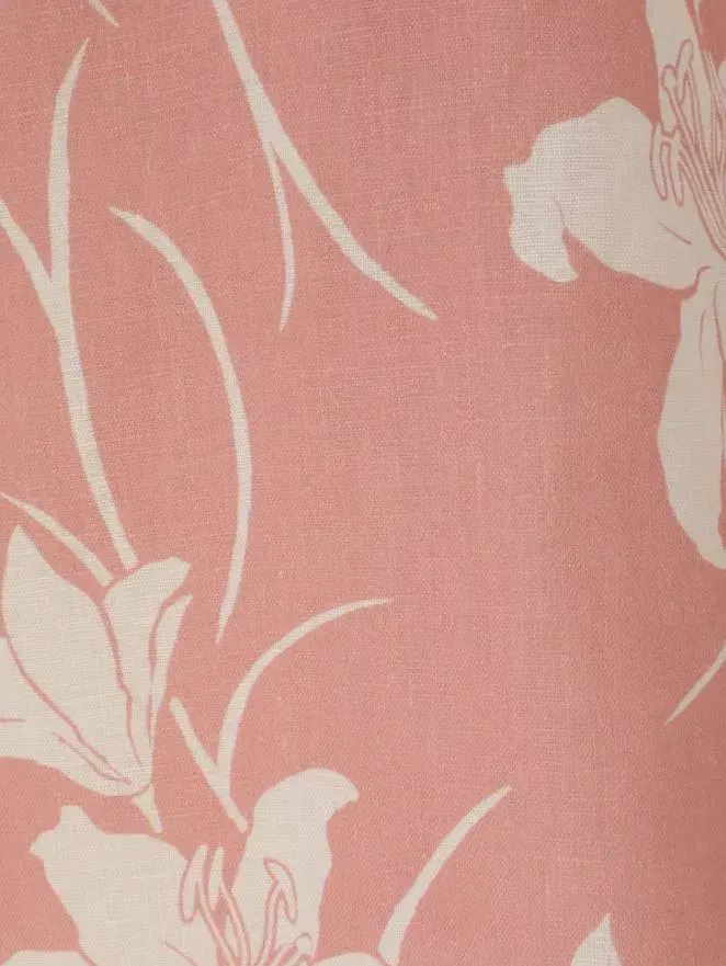 Zimmermann Linen Acadian Tie-Back Mini Dress Pink Size 10 for rent on The Volte - main image