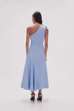 Aje Adelia Ruffle Midi Dress Blue Size AU 8 for rent on The Volte - image 3