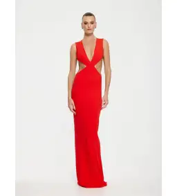 Effie Kats Valencia Gown in Cherry Red Size M / AU 10 for rent on The Volte - image 1