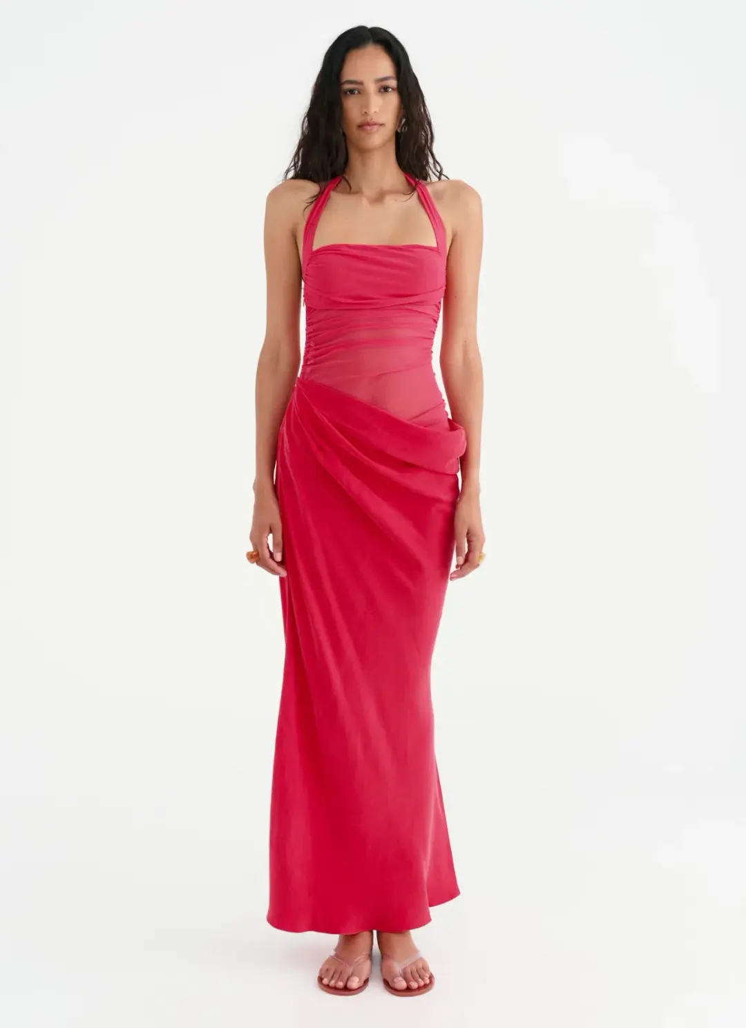 Benni Gina Maxi Dress in Watermelon Size 8 for rent on The Volte - main image