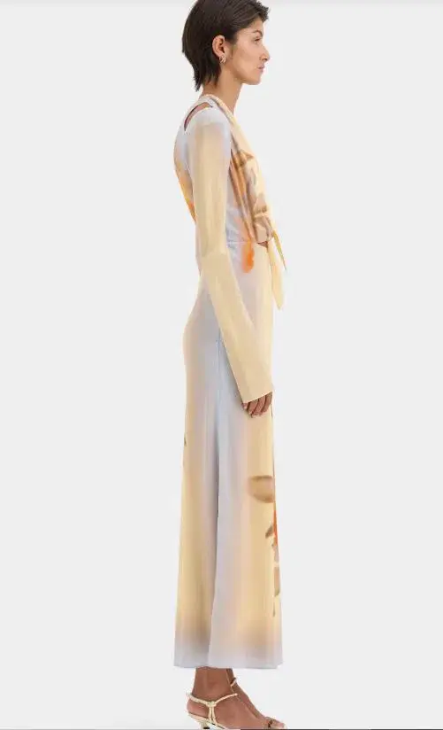 Sir Serene Scarf Midi Dress Sequoia Print Size 1 / Aus 8 for rent on The Volte - main image