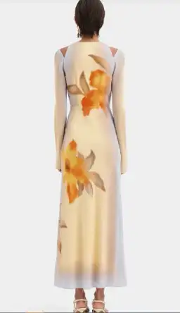 Sir Serene Scarf Midi Dress Sequoia Print Size 1 / Aus 8 for rent on The Volte - image 2