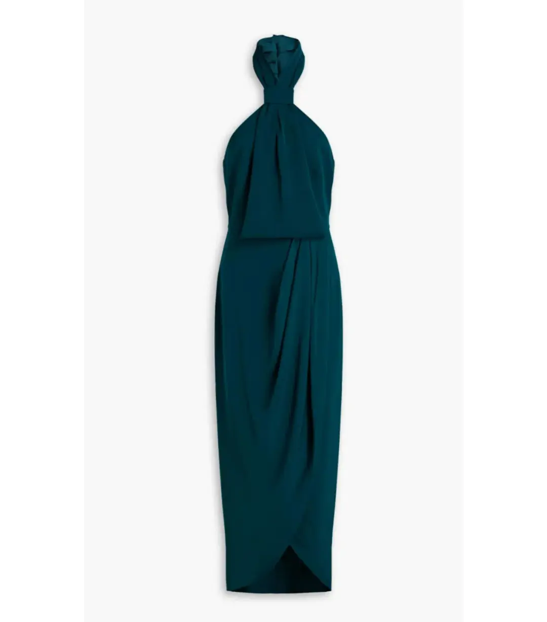 Shona Joy Knot Draped Midi Dress Green Size AU 14 for rent on The Volte - main image