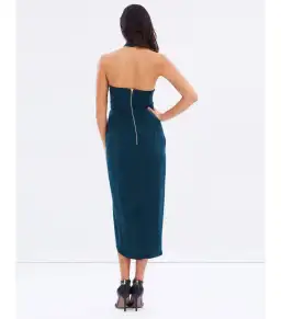 Shona Joy Knot Draped Midi Dress Green Size AU 14 for rent on The Volte - image 2