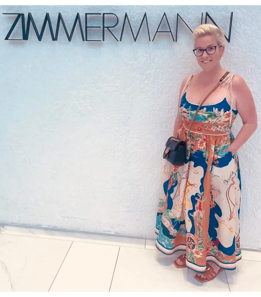 Zimmermann Alight Picnic Dress in Nautical Map Size 4 / AU 16 for rent on The Volte - main image