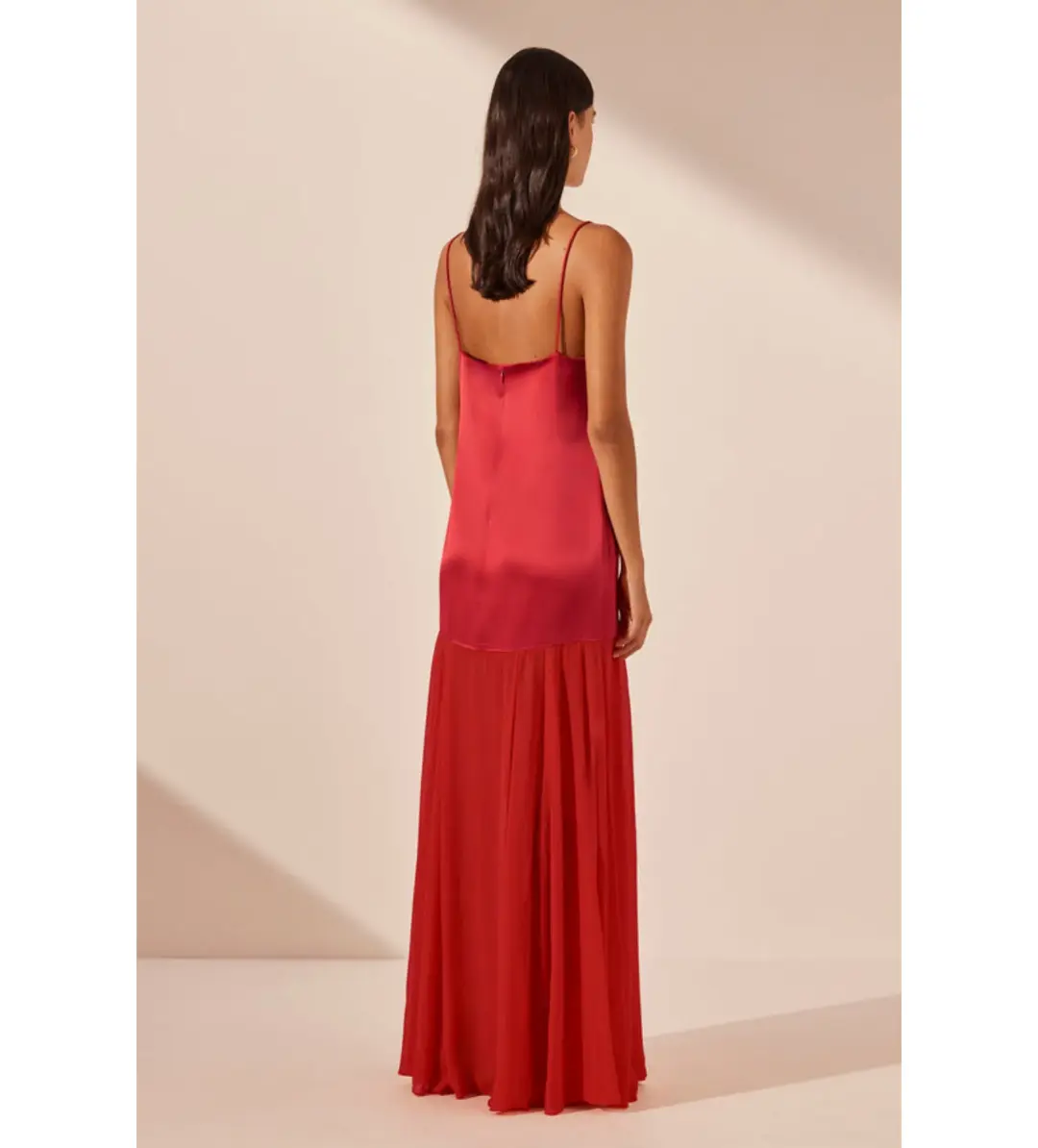 Shona Joy Moraya Dropped Waist Maxi Dress Chilli Size AU 10 for rent on The Volte - main image