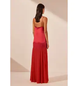 Shona Joy Moraya Dropped Waist Maxi Dress Chilli Size AU 10 for rent on The Volte - image 3