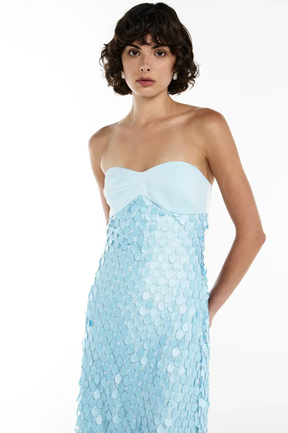 Manning Cartell Supreme Extreme Balconette Maxi Dress Aqua Spritz Size 10 for rent on The Volte - main image