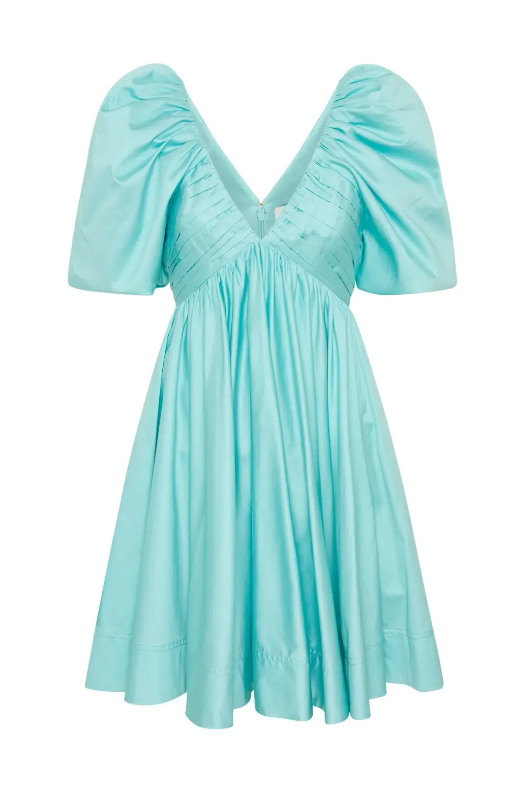AJE Gabrielle Plunge Mini Dress Spearmint Blue Size 16 for rent on The Volte - main image