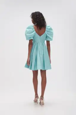 AJE Gabrielle Plunge Mini Dress Spearmint Blue Size 16 for rent on The Volte - image 5