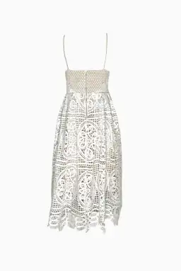 Seed Heritage Sweet Broderie Dress White Midi Size 12 for rent on The Volte - image 3