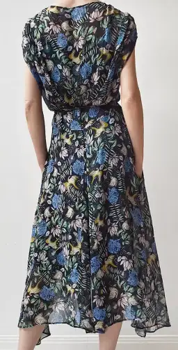 Scanlon and Theodore Bird and Floral Print Midi Dress Size 10 for rent on The Volte - image 2