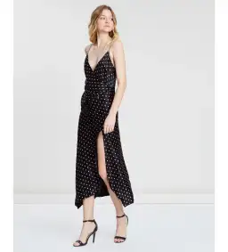 Bec & Bridge Kylie Slip Midi Dress Black Size AU 12 for rent on The Volte - image 2