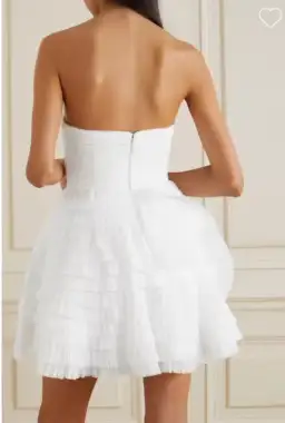 Aje Expressive Pleated Mini Dress White Size 14 for rent on The Volte - image 3