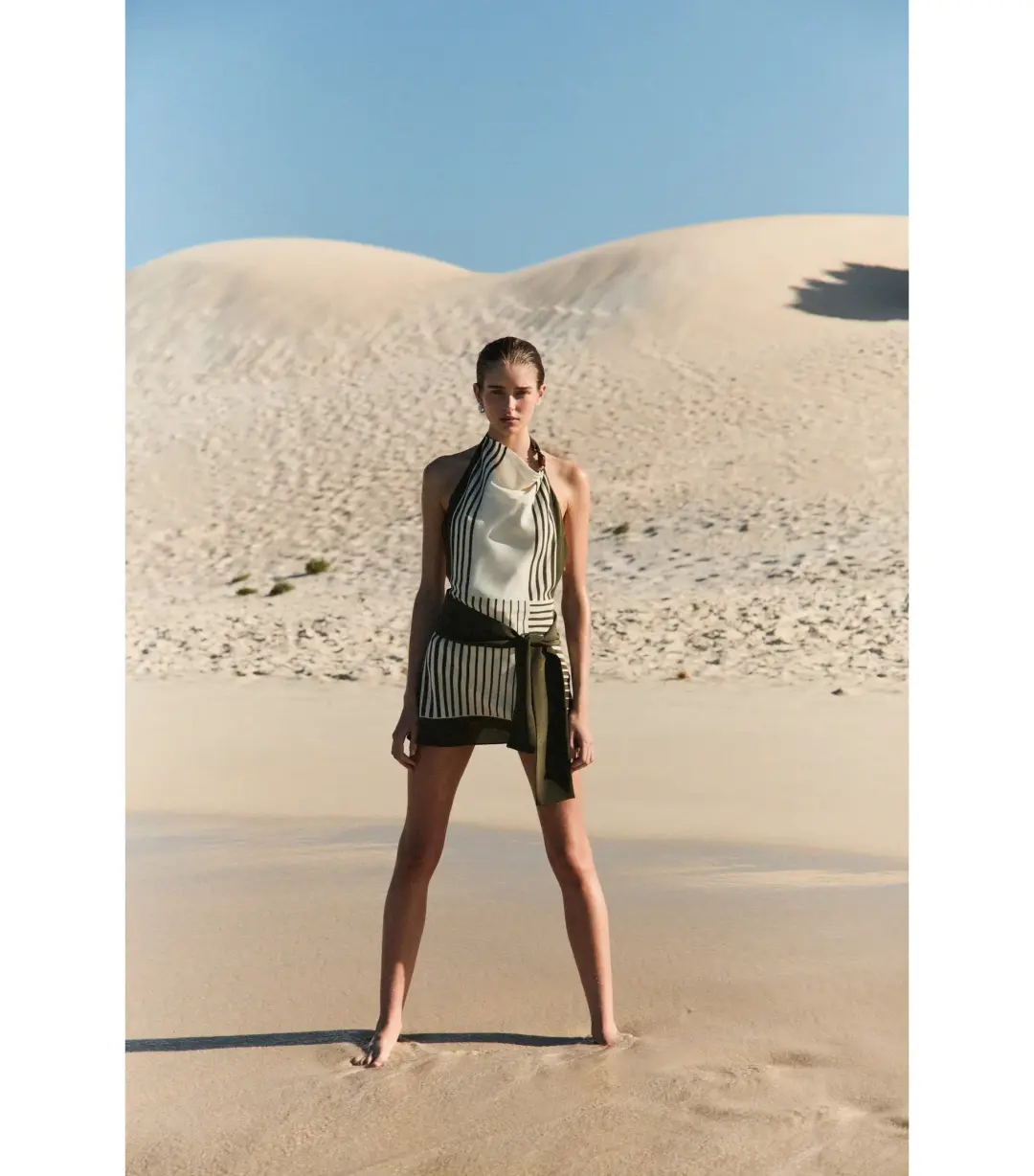 Sir the Label Leilana Mini Dress Garden Stripe Size 0 / AU 6 for rent on The Volte - main image