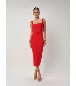 Effie Kats Marbella Dress Cherry Red Size L / AU 12 for rent on The Volte - image 1