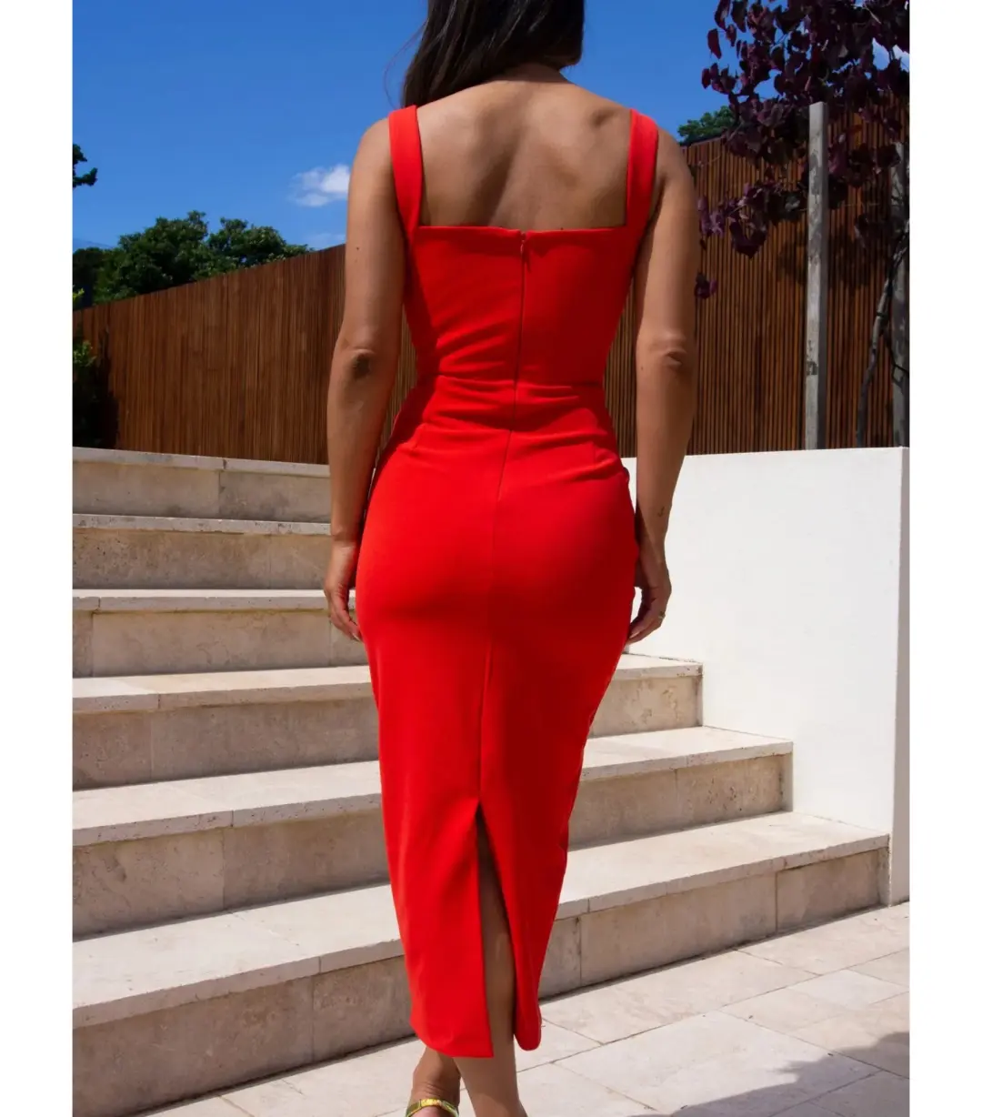Effie Kats Marbella Dress Cherry Red Size L / AU 12 for rent on The Volte - main image