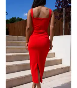 Effie Kats Marbella Dress Cherry Red Size L / AU 12 for rent on The Volte - image 5
