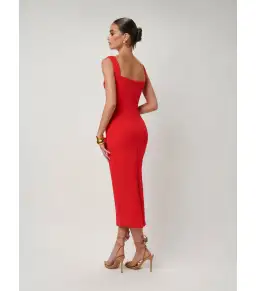 Effie Kats Marbella Dress Cherry Red Size L / AU 12 for rent on The Volte - image 3