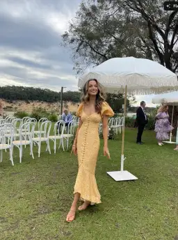 Significant Other Jacinta Dress in Champagne Pansy Size 8 for rent on The Volte - image 1