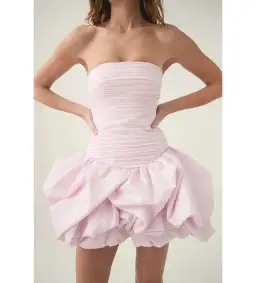 Aje Violette Bubble Hem Mini Dress Pastel Pink Size AU 8 for rent on The Volte - image 4