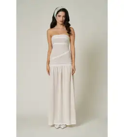 Fait Par Foutch Colette Maxi Dress Ivory Size XS/AU 6 for rent on The Volte - image 1