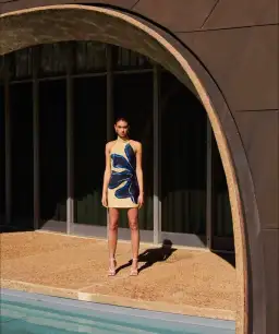 Rebecca Vallance Indigo Bloom Mini Dress Size 10 for rent on The Volte - image 4