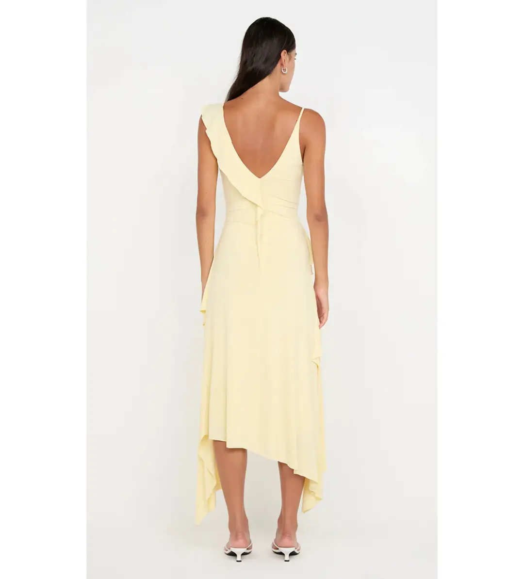 Bec and Bridge Marnie Asym Asymmetrical Dress in Yellow Size 10 for rent on The Volte - main image