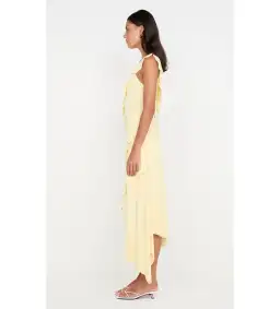 Bec and Bridge Marnie Asym Asymmetrical Dress in Yellow Size 10 for rent on The Volte - image 3