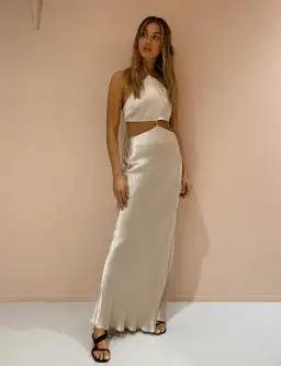 Bec & Bridge Kara Maxi Dress Nude Size 10 for rent on The Volte - image 1