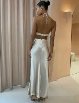 Bec & Bridge Kara Maxi Dress Nude Size 10 for rent on The Volte - image 2