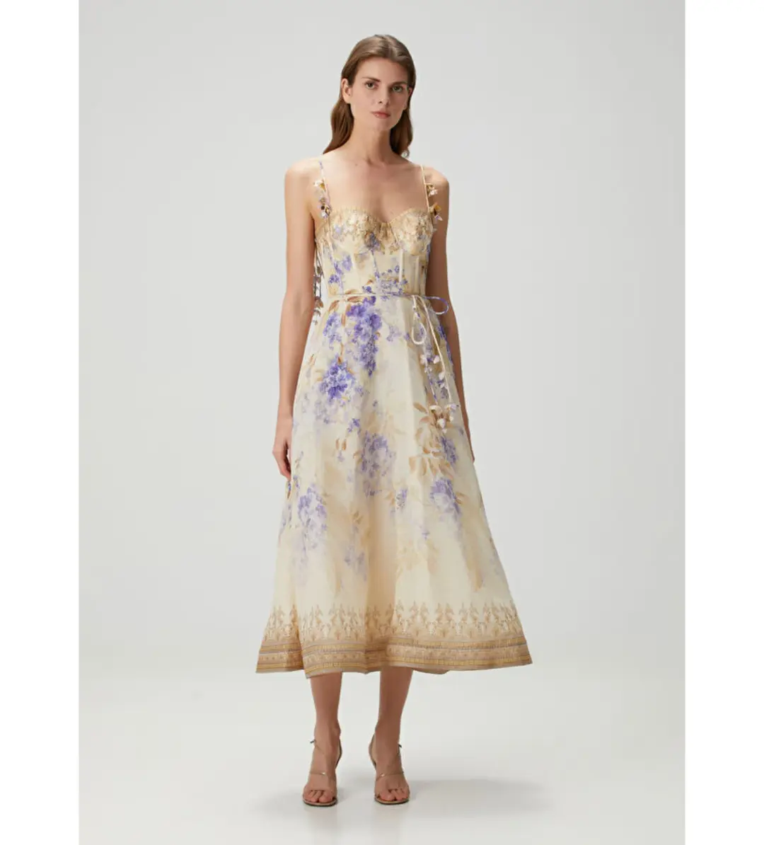 Zimmermann The Dawning Picnic Dress Lilac Floral Size 0/AU 8 for rent on The Volte - main image