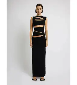 Christopher Esber Knitted Slashed Dress Black Size L / AU 12 for rent on The Volte - image 1