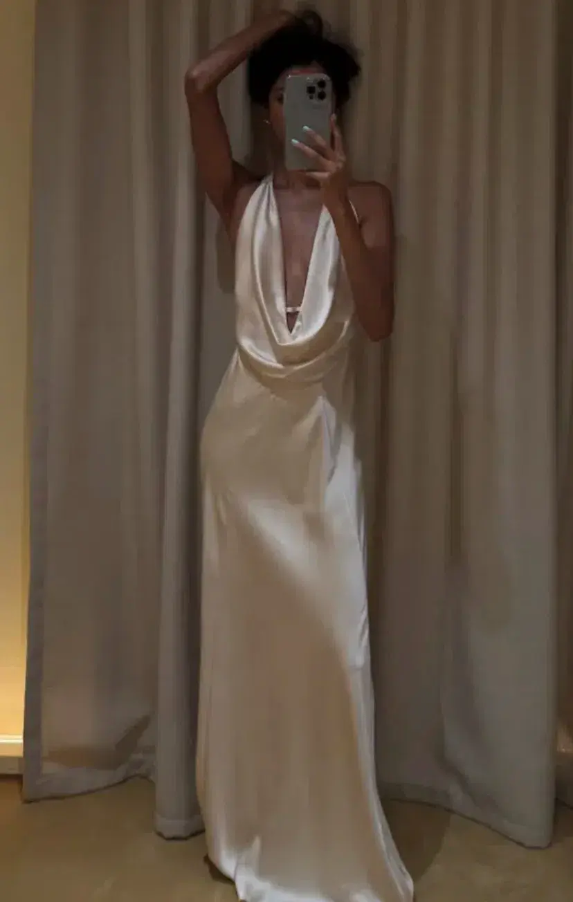 Manning Cartell Charmed Cowl Slip Dress Champagne Size AU 8 - Image 1