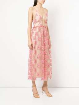 Manning Cartell Embroidered Sheer Midi Dress Pink Size 6 for rent on The Volte - image 2