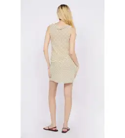 Bec and Bridge Anise Asym Mini Dress in Butter/Plum Stripe Size AU 10 for rent on The Volte - image 3