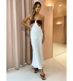 Bec And Bridge Nadia Cut Out Dress White Size 8