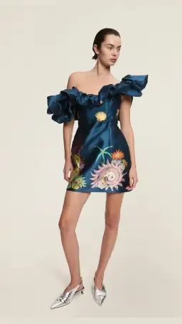 Alemais Dorian Mini Dress Blue Size 12 for rent on The Volte - image 1