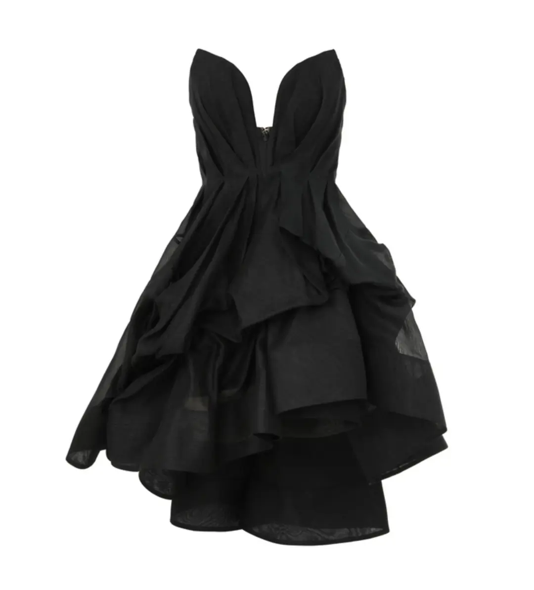 Zimmermann The Illuminate Draped Mini Dress in Black Size 1/Au 10 for rent on The Volte - main image