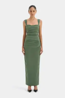 Sir the Label Florent Balconette Gown in Forest Green Size 1/Au 8 for rent on The Volte - image 1